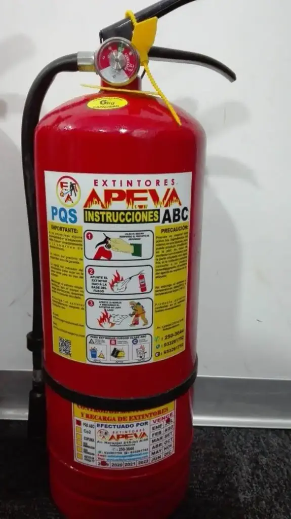 Extintor PQS ABC de 6 kg